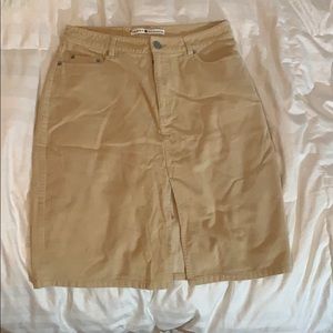 Tan Corduroy pencil skirt